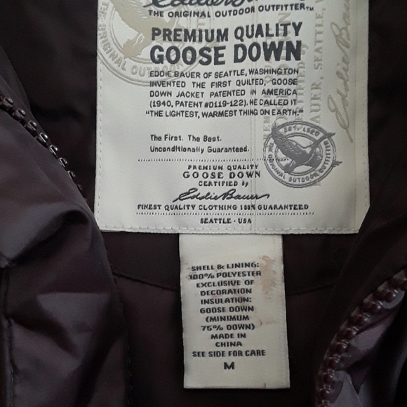 SOLD. Eddie Bauer goose down vest, Size M - Picture 4 of 7
